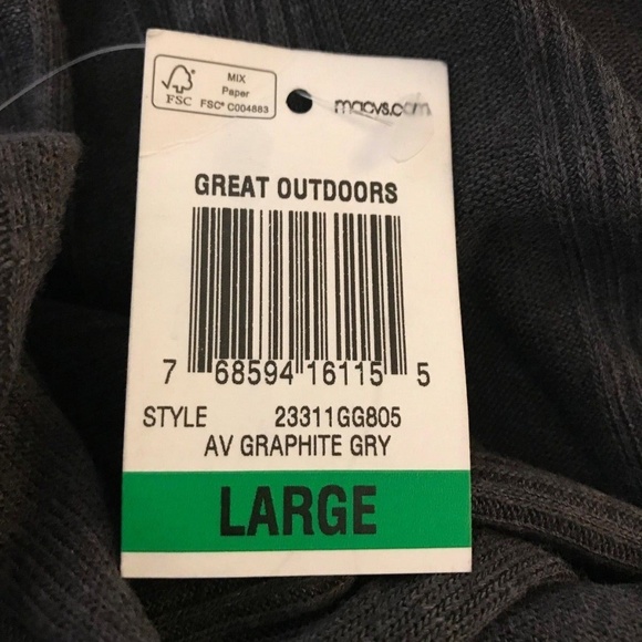 Style & Co Grey Long Sleeve Sweater Thin Large - Picture 7 of 7